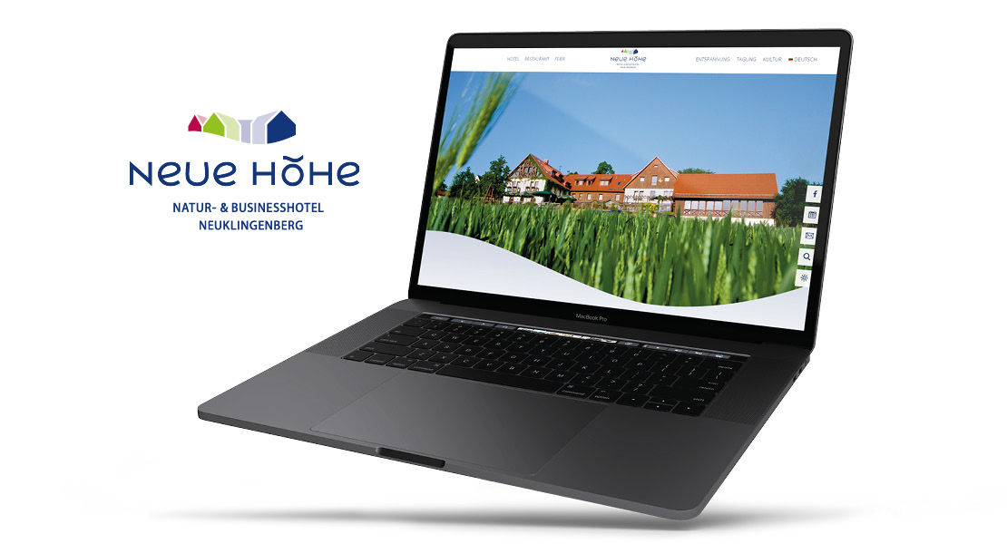 Startseite der Website des Hotels Neue Höhe